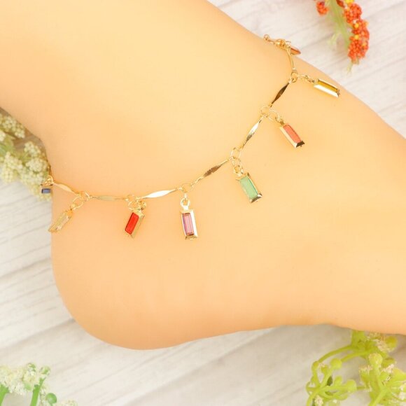 "Handmade Anklet – Elegant & Delicate Jewelry for Women | UNVRC1136 - Picture 2 of 10